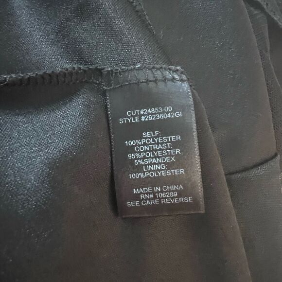 Row A Black Velvet Ruffled Chiffon Skirt Lined Mini Party Dress Size Large - Picture 8 of 10